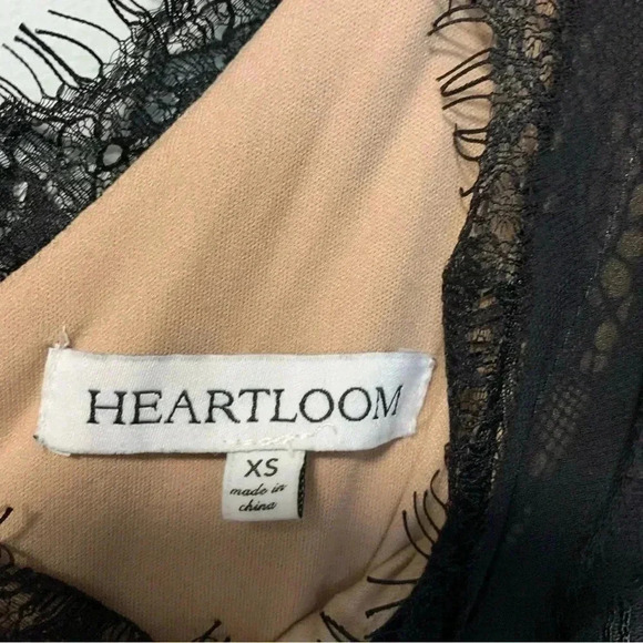 Heartloom Sera black nude lace dress  heart keyhole - Picture 2 of 4